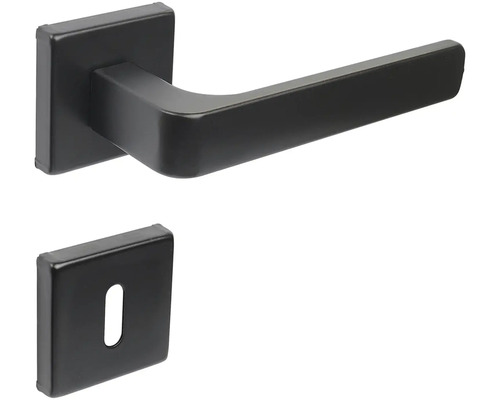 Čtvercová klika dveří s klíčovou rozetou pro interiérové dveře