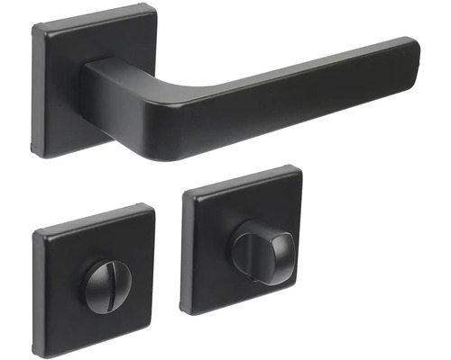 Sada kliky ke dveřím se západkou s otočným knoflíkem