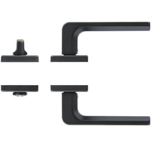 Sada dveřního kování s čtyřhranným kolíkem a otočným knoflíkem