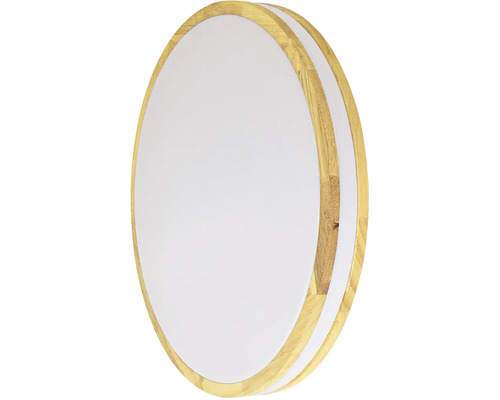 Kulaté stropní svítidlo s dřevěným rámem