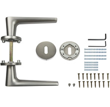 Sada kliky ke dveřím s rozetami a montážním materiálem