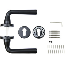 Sada klik dveří s rozetami a montážním materiálem