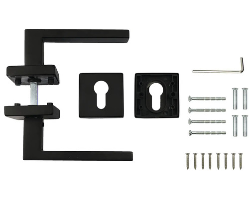 Sada kliky ke dveřím s upevňovacím materiálem