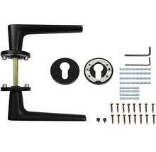 Sada kliky ke dveřím s rozetami a upevňovacím materiálem