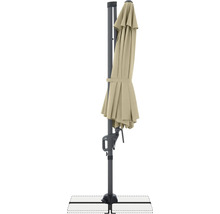 Zavřený slunečník s boční nohou se stojanem pro zahradu