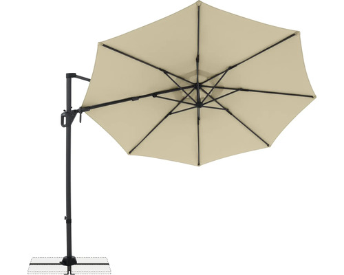 Výkyvný slunečník s křížovou základnou pro zahradu nebo terasu
