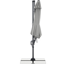 Zavřený slunečník s boční nohou se stojanem