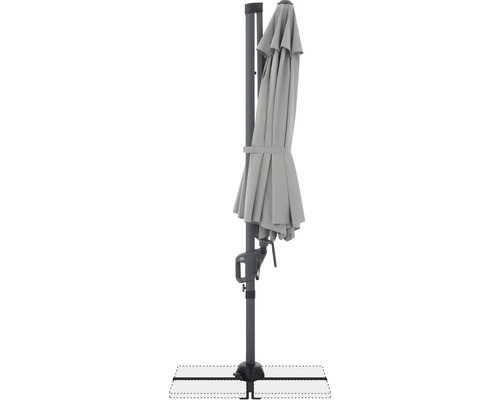 Zavřený slunečník s boční nohou se stojanem