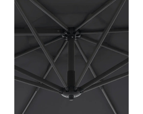 Detailní pohled na žebra a tyč slunečníku