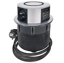 Zapuštěná zásuvková jednotka s USB porty a napájecím kabelem