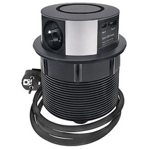 Zapuštěná zásuvková lišta s USB porty a napájecím kabelem