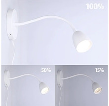 Nástěnné svítidlo s nastavitelným jasem, vhodné pro různé potřeby osvětlení