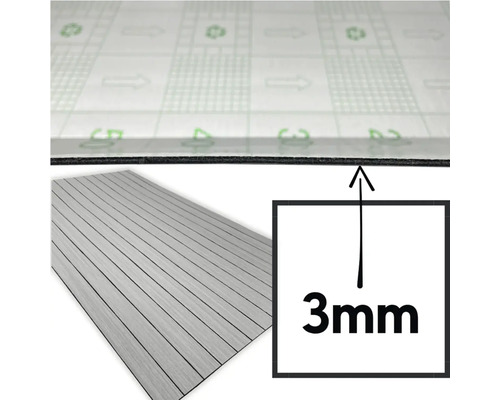 3 mm palubková krytina s proužkovaným vzhledem