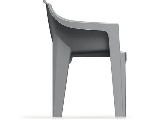 Zahradní křeslo z plastu, boční pohled