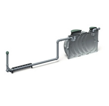 Systém dešťové kanalizace s nádrží a potrubím