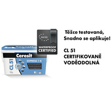Hydroizolace Ceresit CL 51 Express 1-K, vodotěsná certifikace