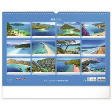 Nástěnný kalendář Moře 2026 s různými mořskými scenériemi