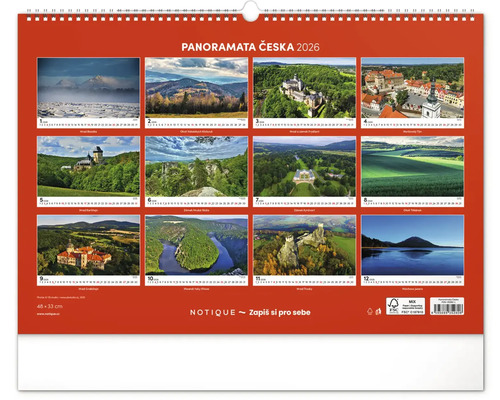 Panoramatický kalendář České republiky na rok 2026