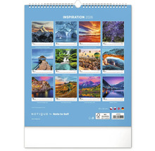 Nástěnný kalendář Notique Inspiration 2026 s motivy krajiny