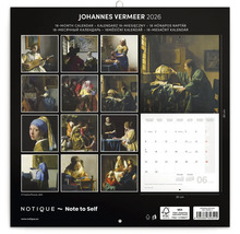 Kalendář Johannes Vermeer 2026 s malbami umělce