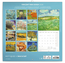 Kalendář Vincenta van Gogha 2026, 16měsíční kalendář s obrazy