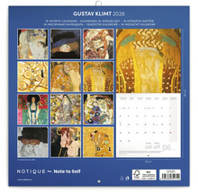 Gustav Klimt kalendář na 16 měsíců, rok 2026