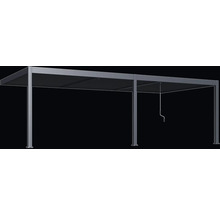 Pergola s lamelovou střechou a klikou