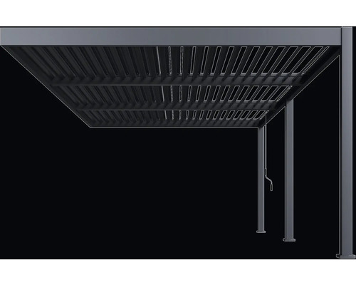 Pergola s lamelovou střechou pro zastínění teras a zahrad