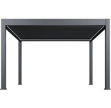 Kovová pergola s pohyblivou lamelovou střechou