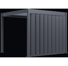 Pergola s lamelovou stěnou do zahrady