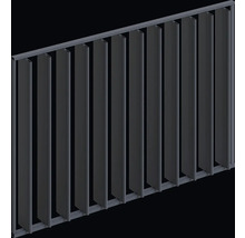 Kovový plot s vertikálními lamelami pro venkovní použití