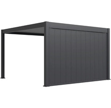 Pergola s lamelovou střechou a boční stěnou