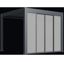 Pergola s lamelami a posuvnými prvky