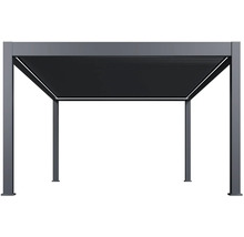 Lamelová pergola se čtyřmi sloupky jako ochrana proti slunci