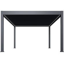 Volně stojící zastřešení terasy s lamelovou střechou