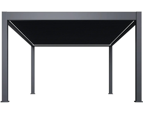 Volně stojící zastřešení terasy s lamelovou střechou