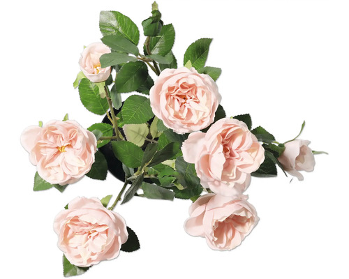 Dekorativní růže s listy v květináči