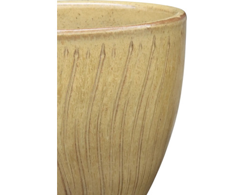 Keramický květináč s rýhovaným vzorem