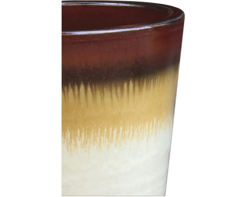 Detailní pohled na vícebarevný květináč