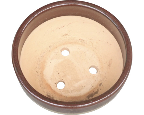 Kulatá terakotová miska na rostliny s drenážními otvory