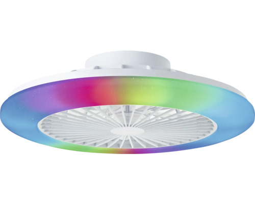 Stropní ventilátor s vícebarevným osvětlením