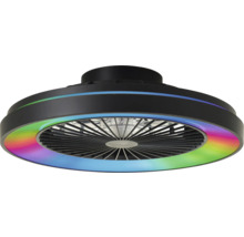 Stropní ventilátor se světlem a barevným osvětlením