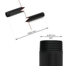 Potrubní spojka o rozměrech 25 mm v průměru a 1000 mm na délku