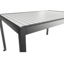 Ocelová pergola s lamelovou střechou