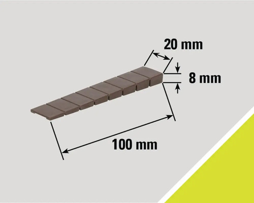 Obrázek řady dlažebních kostek s rozměry