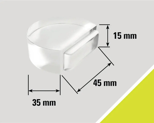 Akrylátový dveřní doraz s rozměry