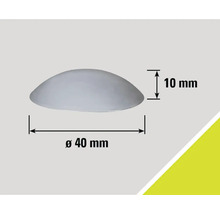 Půlkulový nábytkový knoflík, průměr 40 milimetrů