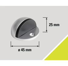 Kovový dveřní doraz, průměr 45 milimetrů, výška 25 milimetrů