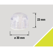 Nábytkový kluzák, průměr 30 milimetrů, výška 23 milimetrů