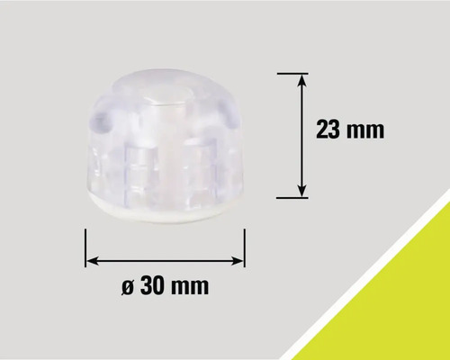 Nábytkový kluzák, průměr 30 milimetrů, výška 23 milimetrů